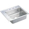 Elkay DRKADQ252255L0 18 Gauge Stainless Steel 25' x 22' x 5.5' Single Bowl Top Mount Sink