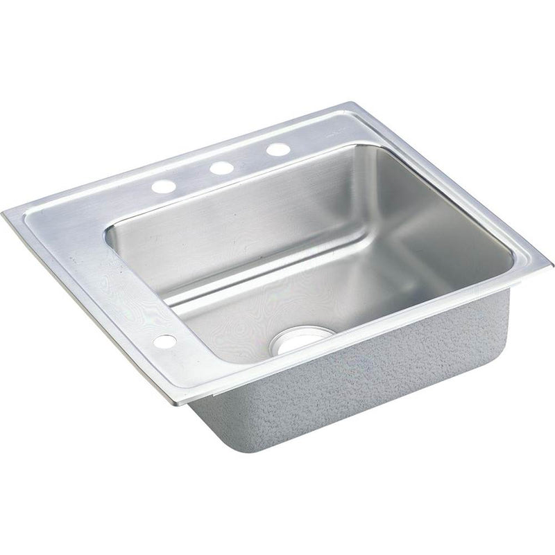 Elkay DRKADQ252255L0 18 Gauge Stainless Steel 25' x 22' x 5.5' Single Bowl Top Mount Sink