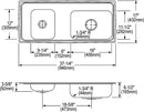 Elkay DRKADQ371765L4 18 Gauge Stainless Steel 37.25' x 17' x 6.5' Double Bowl Top Mount Sink