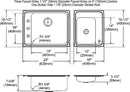 Elkay DRKR24119R4 18 Gauge Stainless Steel 41' x 19.5' x 7.625' Double Bowl Top Mount Sink