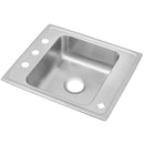Elkay DRKR25222 18 Gauge Stainless Steel 25' x 22' x 7.625' Single Bowl Top Mount Sink
