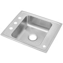 Elkay DRKR25222LM 18 Gauge Stainless Steel 25' x 22' x 7.625' Single Bowl Top Mount Sink