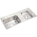 Elkay DRKR3717R4 18 Gauge Stainless Steel 37.25' x 17' x 7.625' Double Bowl Top Mount Sink