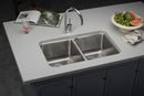 Elkay ELUH311810 18 Gauge Stainless Steel 30.75' x 18.5' x 10' Double Bowl Undermount Kitchen Sink
