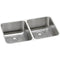 Elkay ELUH311810DBG 18 Gauge Stainless Steel 30.75' x 18.5' x 10' Double Bowl Undermount Kitchen Sink Kit