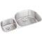 Elkay ELUH3621LDBG 18 Gauge Stainless Steel 36.25' x 21.125' x 7.5' Double Bowl Undermount Kitchen Sink Kit