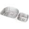 Elkay ELUH3621RDBG 18 Gauge Stainless Steel 36.25' x 21.125' x 7.5' Double Bowl Undermount Kitchen Sink Kit