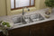 Elkay ELUH4020 18 Gauge Stainless Steel 40' x 20.5' x 9.875' Triple Bowl Undermount Kitchen Sink