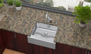 Elkay ELUHF2520 18 Gauge Stainless Steel 25' x 20.5' x 7.875' Single Bowl Farmhouse Undermount Kitchen Sink