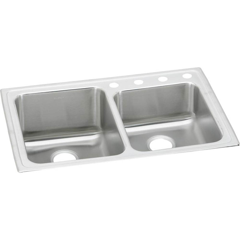 Elkay LGR33220 18 Gauge Stainless Steel 33' x 22' x 10' Double Bowl Top Mount Kitchen Sink