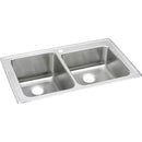 Elkay LGR37224 18 Gauge Stainless Steel 37' x 22' x 10' Double Bowl Top Mount Kitchen Sink
