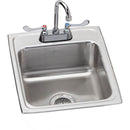 Elkay LR1720SC 18 Gauge Stainless Steel 17' x 20' x 7.625' Single Bowl Top Mount Kitchen Sink Kit