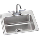 Elkay LR2219C 18 Gauge Stainless Steel 22' x 19.5' x 7.625' Single Bowl Top Mount Kitchen Sink Kit
