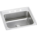 Elkay LR2219PD4 18 Gauge Stainless Steel 22' x 19.5' x 7.625' Single Bowl Top Mount Kitchen Sink Kit