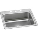 Elkay LR2522PD3 18 Gauge Stainless Steel 25' x 22' x 8.125' Single Bowl Top Mount Kitchen Sink Kit