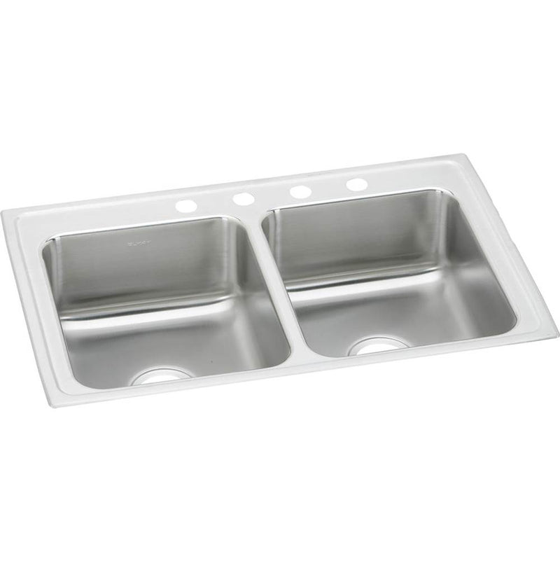 Elkay LR37222 18 Gauge Stainless Steel 37' x 22' x 7.625' Double Bowl Top Mount Kitchen Sink
