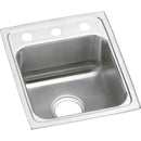 Elkay LRAD151760MR2 18 Gauge Stainless Steel 15' x 17.5' x 6' Single Bowl Top Mount Kitchen Sink