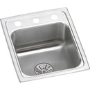 Elkay LRAD151765PD2 18 Gauge Stainless Steel 15' x 17.5' x 6.5' Single Bowl Top Mount Kitchen Sink Kit