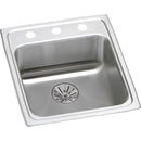 Elkay LRAD152265PD1 18 Gauge Stainless Steel 15' x 22' x 6.5' Single Bowl Top Mount Kitchen Sink Kit