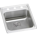 Elkay LRAD152265PD2 18 Gauge Stainless Steel 15' x 22' x 6.5' Single Bowl Top Mount Kitchen Sink Kit