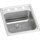 Elkay LRAD172065PD2 18 Gauge Stainless Steel 17' x 20' x 6.5' Single Bowl Top Mount Kitchen Sink Kit