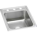 Elkay LRAD1722502 18 Gauge Stainless Steel 17' x 22' x 5' Single Bowl Top Mount Kitchen Sink