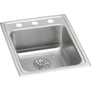 Elkay LRAD172265PD1 18 Gauge Stainless Steel 17' x 22' x 6.5' Single Bowl Top Mount Kitchen Sink Kit
