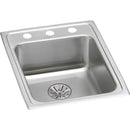 Elkay LRAD172265PD2 18 Gauge Stainless Steel 17' x 22' x 6.5' Single Bowl Top Mount Kitchen Sink Kit