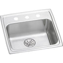 Elkay LRAD191965PD3 18 Gauge Stainless Steel 19.5' x 19' x 6.5' Single Bowl Top Mount Kitchen Sink Kit