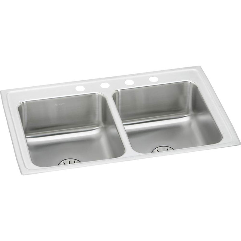 Elkay LRAD291865PD1 18 Gauge Stainless Steel 29' x 18' x 6.5' Double Bowl Top Mount Kitchen Sink Kit