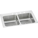 Elkay LRAD291865PD2 18 Gauge Stainless Steel 29' x 18' x 6.5' Double Bowl Top Mount Kitchen Sink Kit