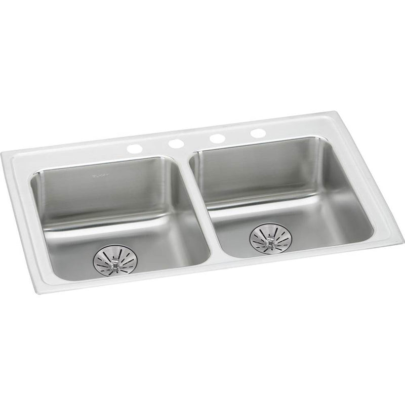 Elkay LRAD292265PD2 18 Gauge Stainless Steel 29' x 22' x 6.5' Double Bowl Top Mount Kitchen Sink Kit
