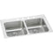 Elkay LRAD331965PD2 18 Gauge Stainless Steel 33' x 19.5' x 6.5' Double Bowl Top Mount Kitchen Sink Kit