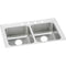 Elkay LRAD3321600 18 Gauge Stainless Steel 33' x 21.25' x 6' Double Bowl Top Mount Kitchen Sink