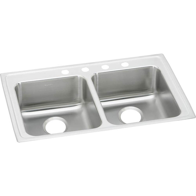 Elkay LRAD3321600 18 Gauge Stainless Steel 33' x 21.25' x 6' Double Bowl Top Mount Kitchen Sink