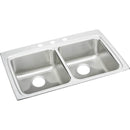 Elkay LRAD3322552 18 Gauge Stainless Steel 33' x 22' x 5.5' Double Bowl Top Mount Kitchen Sink