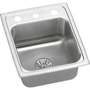 Elkay LRADQ131665PD1 18 Gauge Stainless Steel 13' x 16' x 6.5' Single Bowl Top Mount Kitchen Sink Kit