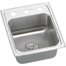 Elkay LRADQ151765PD1 18 Gauge Stainless Steel 15' x 17.5' x 6.5' Single Bowl Top Mount Kitchen Sink Kit