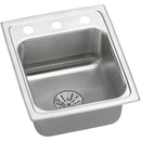 Elkay LRADQ151765PD3 18 Gauge Stainless Steel 15' x 17.5' x 6.5' Single Bowl Top Mount Kitchen Sink Kit