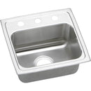 Elkay LRADQ171660MR2 18 Gauge Stainless Steel 17' x 16' x 6' Single Bowl Top Mount Kitchen Sink