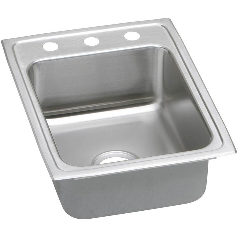 Elkay LRADQ1722500 18 Gauge Stainless Steel 17' x 22' x 5' Single Bowl Top Mount Kitchen Sink