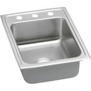 Elkay LRADQ1722501 18 Gauge Stainless Steel 17' x 22' x 5' Single Bowl Top Mount Kitchen Sink
