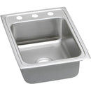 Elkay LRADQ172250MR2 18 Gauge Stainless Steel 17' x 22' x 5' Single Bowl Top Mount Kitchen Sink