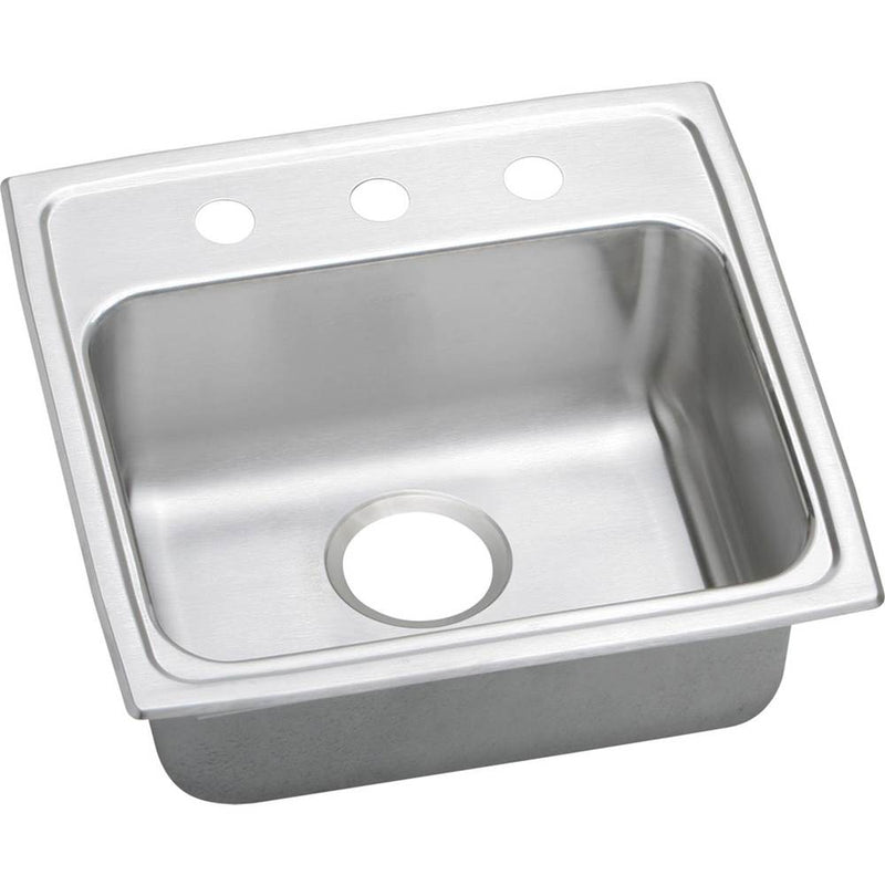 Elkay LRADQ1919603 18 Gauge Stainless Steel 19.5' x 19' x 6' Single Bowl Top Mount Kitchen Sink