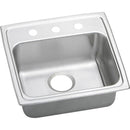 Elkay LRADQ1919652 18 Gauge Stainless Steel 19.5' x 19' x 6.5' Single Bowl Top Mount Kitchen Sink