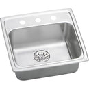 Elkay LRADQ191965PD2 18 Gauge Stainless Steel 19.5' x 19' x 6.5' Single Bowl Top Mount Kitchen Sink Kit