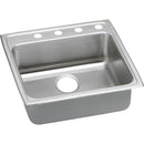 Elkay LRADQ2222552 18 Gauge Stainless Steel 22' x 22' x 5.5' Single Bowl Top Mount Kitchen Sink