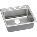 Elkay LRADQ222255MR2 18 Gauge Stainless Steel 22' x 22' x 5.5' Single Bowl Top Mount Kitchen Sink