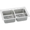 Elkay LRADQ331965PD2 18 Gauge Stainless Steel 33' x 19.5' x 6.5' Double Bowl Top Mount Kitchen Sink Kit