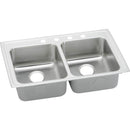Elkay LRADQ332155MR2 18 Gauge Stainless Steel 33' x 21.25' x 5.5' Double Bowl Top Mount Kitchen Sink
